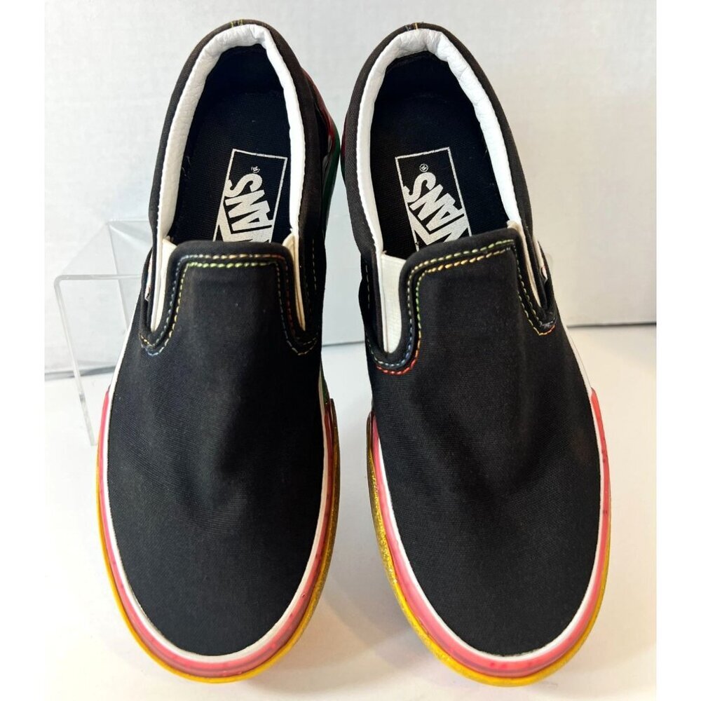 Vans Black Multicolor Glitter Stacked platform Sneakers Size 5.5 W / 4 M